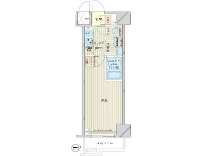 ルーブル南砂町弐番館(1K/6階)の間取り写真