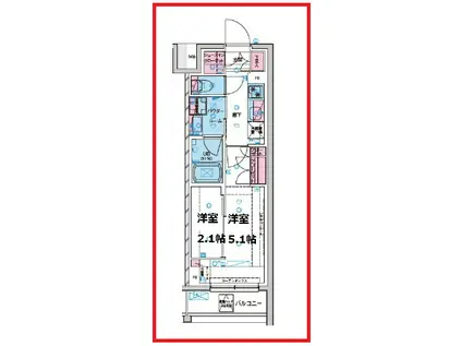 ジェノヴィア西新井(2K/3階)の間取り写真