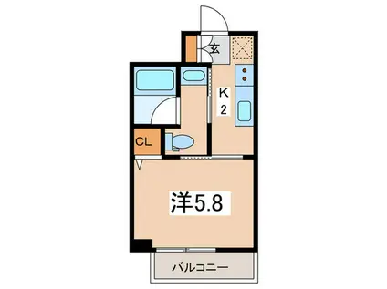 ネオマイム鶴見フルレゾン(1K/4階)の間取り写真