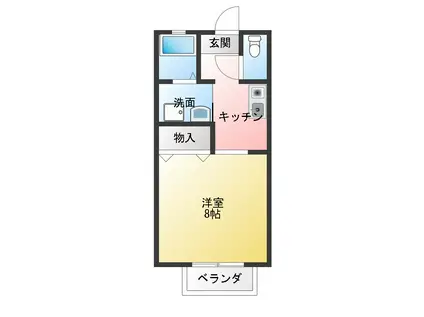 TAK・AH(1K/1階)の間取り写真