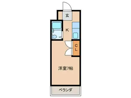 ル・マインハウス(1K/2階)の間取り写真