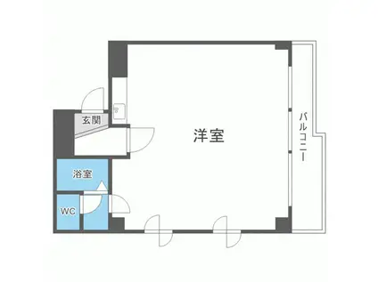 グローリー平尾(ワンルーム/8階)の間取り写真