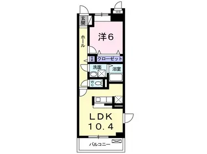 ベルフロンテ(1LDK/2階)の間取り写真