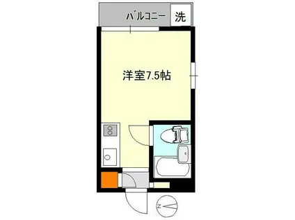 レスポワール南馬込(ワンルーム/4階)の間取り写真