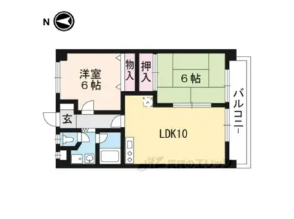 エミナール南草津(2LDK/6階)の間取り写真