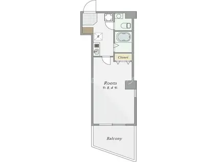 ヴィラAKビル(1K/3階)の間取り写真