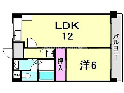 LAPIS(1LDK/2階)の間取り写真