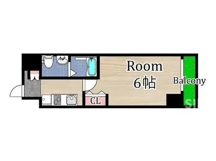 CITY PAL FUKAEBASHI(1K/3階)の間取り写真