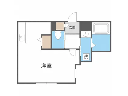 JEEKBLAU豊平(1K/5階)の間取り写真