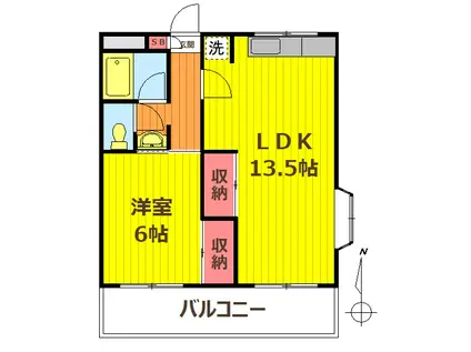 STハイツI(1LDK/2階)の間取り写真