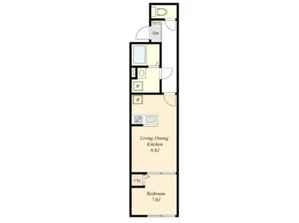 HW.HILLS 東日暮里 HW.HILLS 東日暮里(1LDK/3階)の間取り写真
