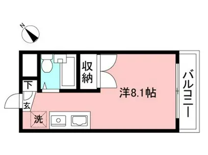 スタジオ234(ワンルーム/3階)の間取り写真