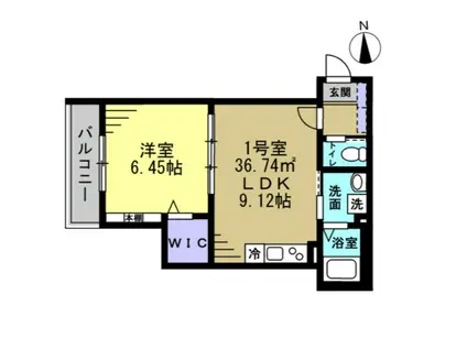 セミカ葛城 I(1LDK/1階)の間取り写真