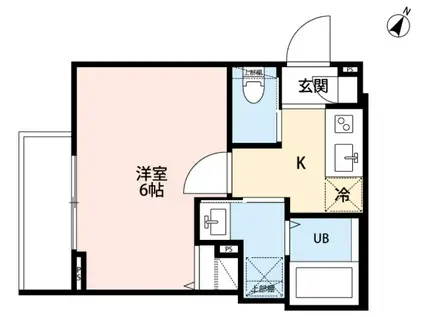 ROBOT HOME 新検見川V(1K/3階)の間取り写真