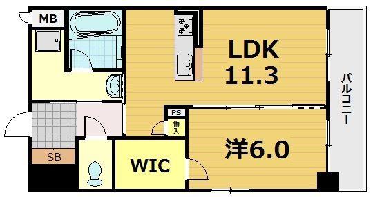 TISSAGE塩小路(1LDK/4階)の間取り写真