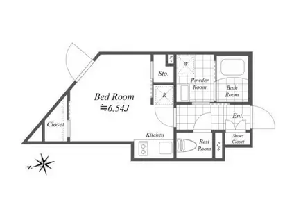 REVE RESIDENCE白金台 レーヴ レジデンスシロカネダイ(ワンルーム/3階)の間取り写真