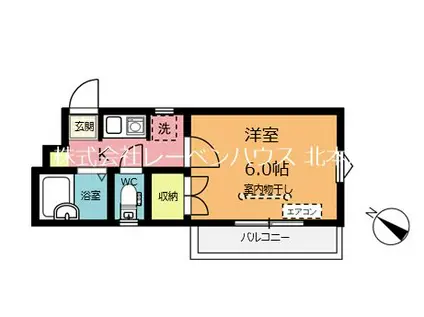 カーサグレース(1K/2階)の間取り写真
