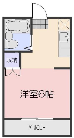 メゾンMK豊成(1K/2階)の間取り写真