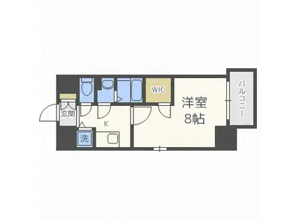 エスリード大阪城アクシス(1K/8階)の間取り写真