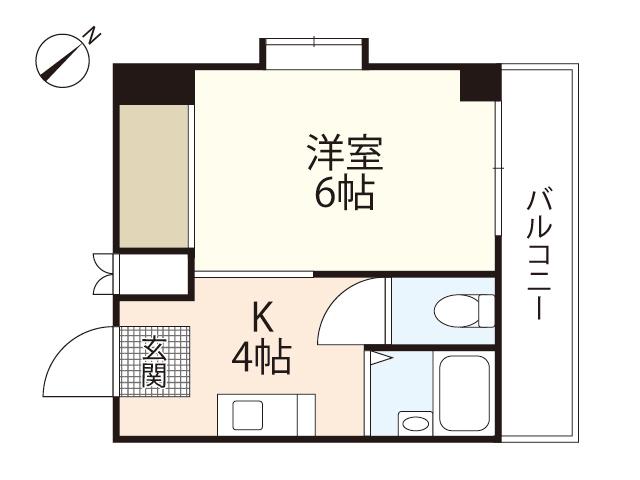 キャピタル祇園(1K/5階)の間取り写真