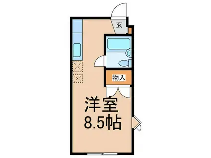 メゾ・フラット下北沢(ワンルーム/2階)の間取り写真