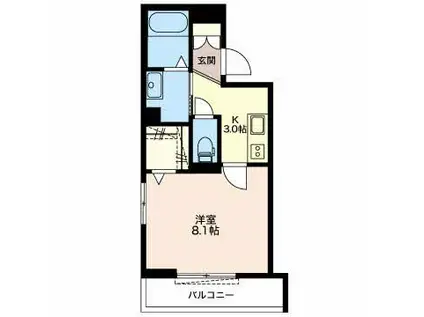 DREAMIO(1K/2階)の間取り写真