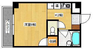 パークホレスト(1K/2階)の間取り写真