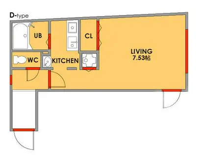 MODULOR小豆沢公園(1K/4階)の間取り写真