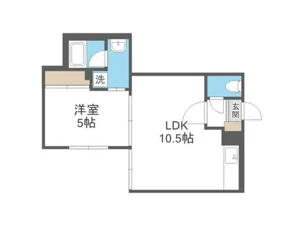 パーク9(1LDK/2階)の間取り写真
