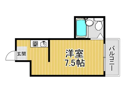 アクティ福島(ワンルーム/3階)の間取り写真