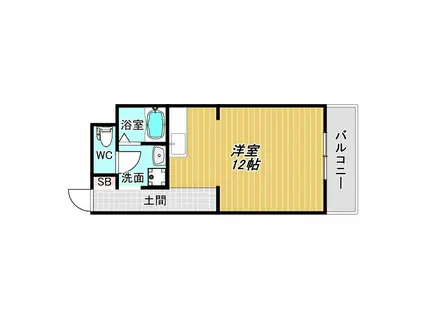 良和マンション(ワンルーム/2階)の間取り写真