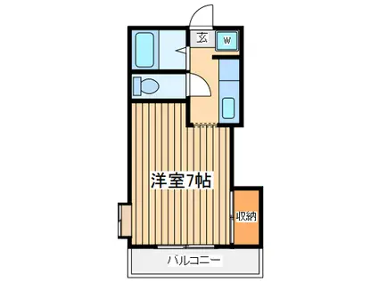 ディーシーキャロル(1K/2階)の間取り写真