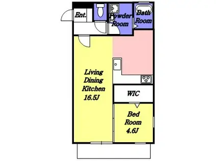 フォレストアクア(1LDK/1階)の間取り写真