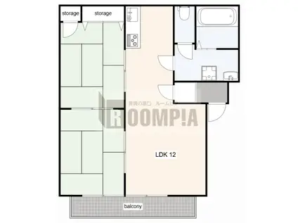 フラッツK(2LDK/2階)の間取り写真