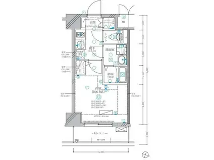 ディアレイシャス東別院IV(1K/9階)の間取り写真