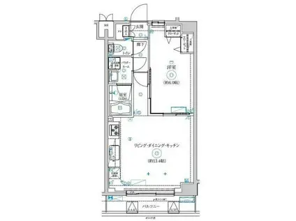RELUXIA綾瀬(1LDK/3階)の間取り写真