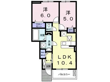 グラン・メゾン HASAMA(2LDK/1階)の間取り写真