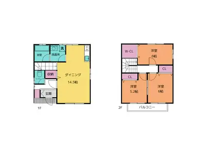 はぴふる帯山(3LDK/1階)の間取り写真