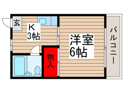 エステ-ト(1K/2階)の間取り写真