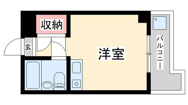アーバンおの(ワンルーム/3階)の間取り写真