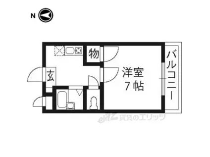 サン・ナガオカ(1K/2階)の間取り写真