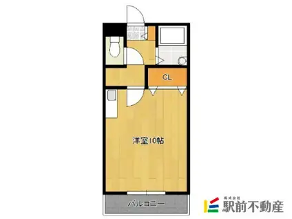 エーティ・ハイツ(ワンルーム/2階)の間取り写真