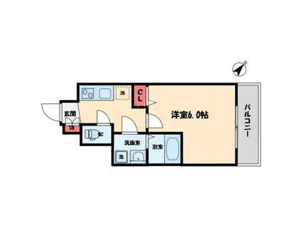 エスリード難波ザ・プレミア(1K/8階)の間取り写真