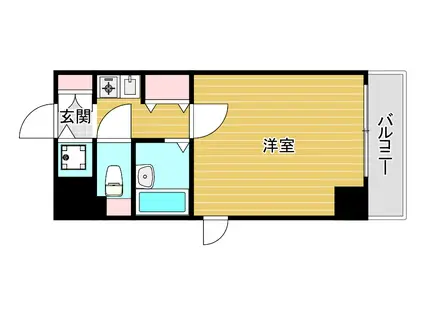 プレサンス難波ウエスト(1K/10階)の間取り写真