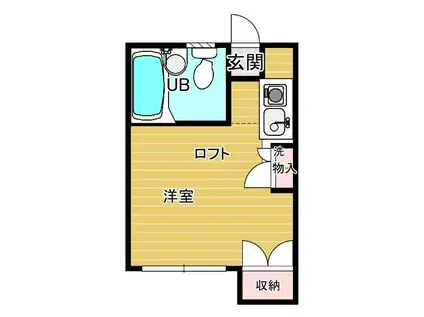 ピュアハウス鶴ヶ峰I番館(ワンルーム/2階)の間取り写真