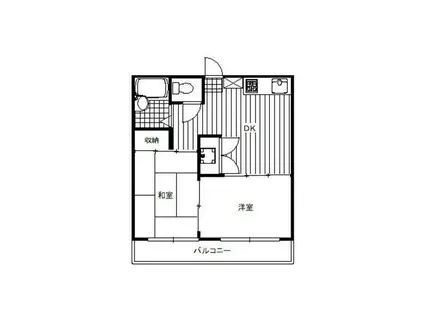 MステージII(2DK/2階)の間取り写真