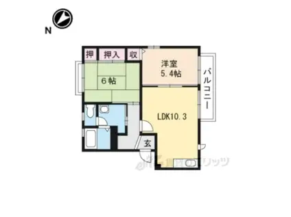 シャーメゾン ピュアズ B棟(2LDK/2階)の間取り写真