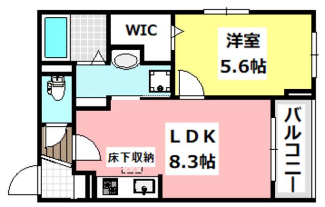 アンジュ 茨木(1LDK/1階)の間取り写真