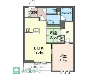 ナンバーアンフィニ(2LDK/3階)の間取り写真