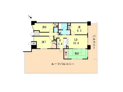 コスモシティ兵庫駅前(4LDK/13階)の間取り写真